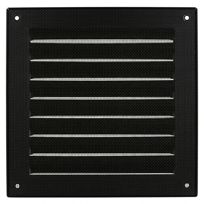 Griglia esterna quadrata 200x200 mm alluminio - RAL9005 30% lucido