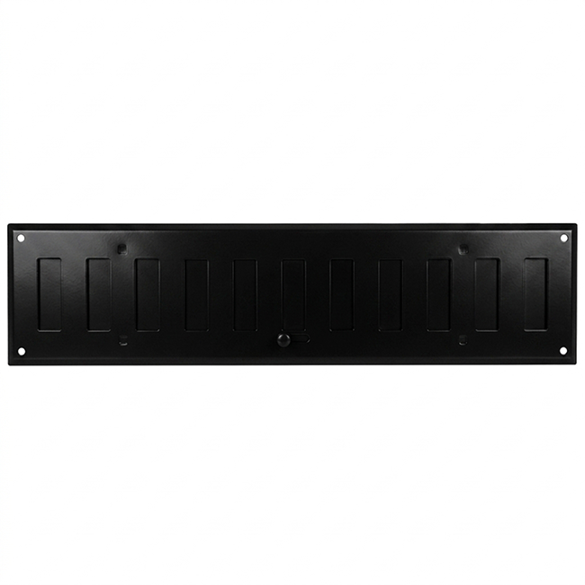 Griglia a parete regolabile 300x100 mm metallo - RAL 9005 30% lucido