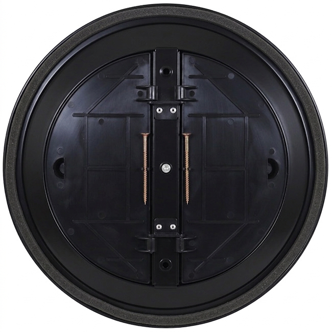 Diffusore a soffitto rotondo con motivo fisso Ø 150 mm - RAL9005 30% lucido