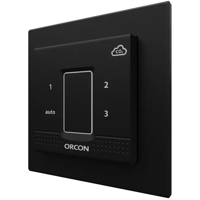 Copertura nera per il sensore di controllo da incasso Orcon CO₂ 15RF