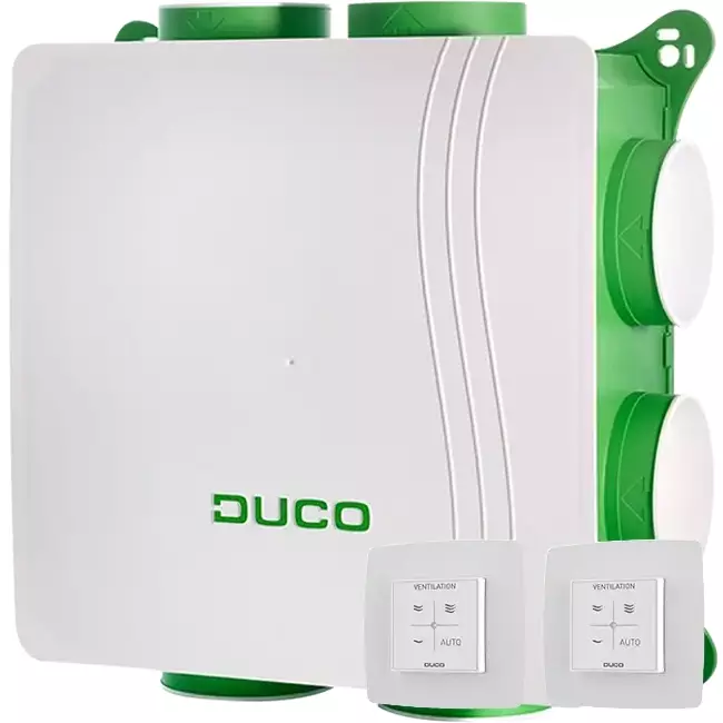 DucoBox Silent 2.0 400 m³/h + controllo RF + sensore CO2 - spina di sicurezza