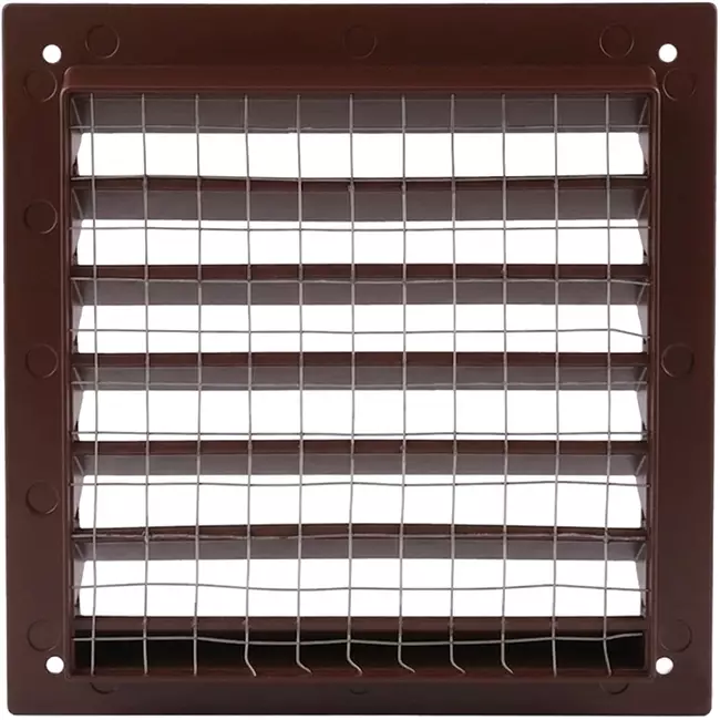 Griglia da parete esterna in alluminio 100x100 mm - RAL 8016