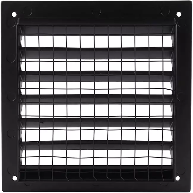 Griglia da parete esterna in alluminio 100x100 mm - RAL 9005