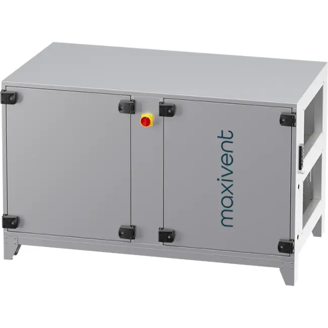 Unità di trattamento aria Maxivent WTW con scambiatore a controcorrente da 2000 m³/h con batteria DX orizzontale a sinistra - PHE 2000 H ODJL