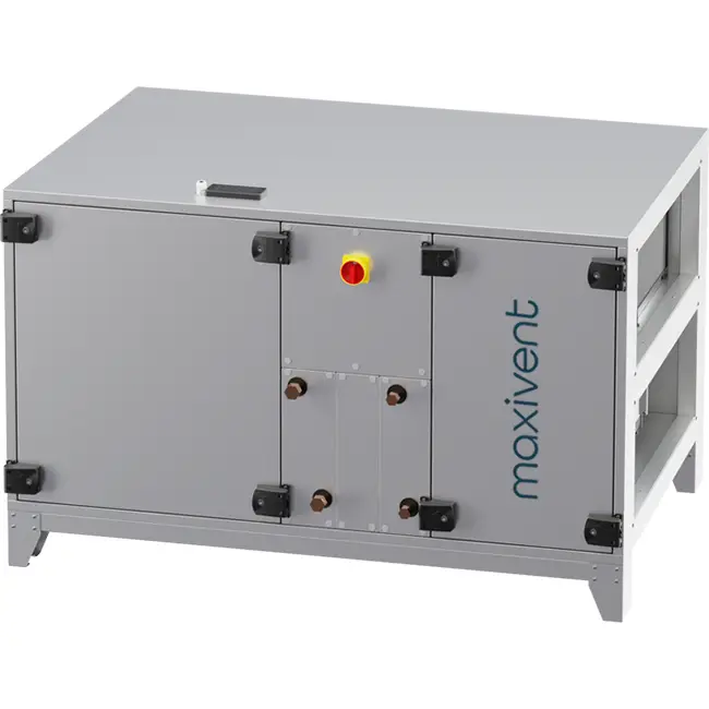 Unità di trattamento aria Maxivent WTW con ruota termica da 3400 m³/h, con batteria ad acqua calda e batteria ad acqua fredda, disposizione orizzontale a destra - RHE 3400 H WKJR