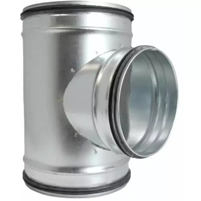 Raccordo a T Ø 100 mm - Ø 80 mm per tubo spiro (90°)