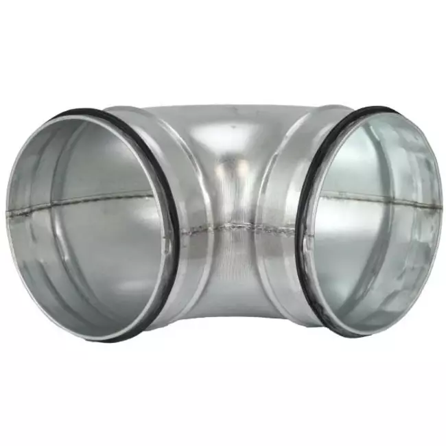 Curva tonda corta spiro 90° Ø 80 mm per tubo spiro