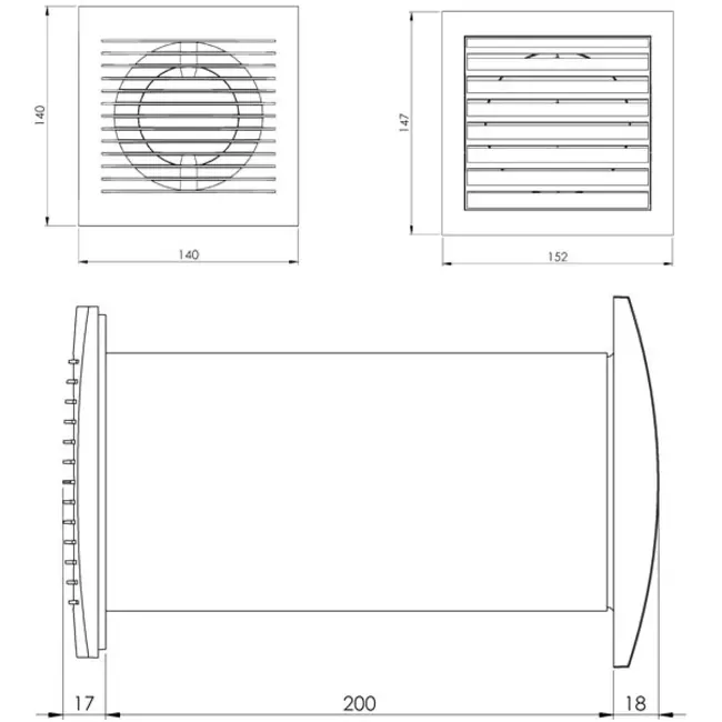 Aspiratore Ø 103 mm Bianco con termostato - SPKT100