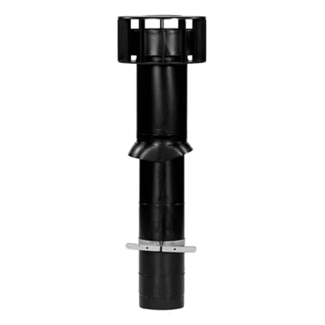 Terminale a tetto Ubbink Multivent Ø 131 mm nero 270 m³/h - lunghezza 900 mm