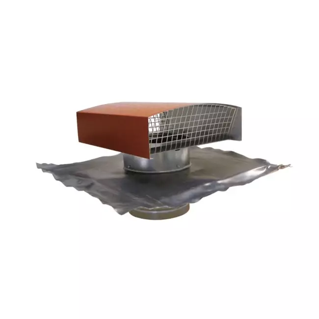 Terminale a tetto Econox CTM Ø 125 mm in alluminio rosso con copertura
