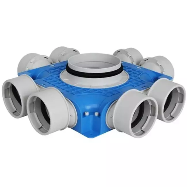 Vent-Axia Uniflexplus box di distribuzione secondaria di ventilazione 8x Ø90 mm con manicotto Ø125 mm