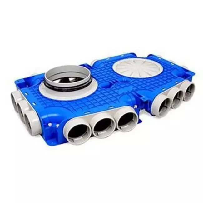 Vent-Axia Uniflexplus scatola di distribuzione secondaria di ventilazione 18 x Ø69 mm connessione laterale con manicotto Ø160 mm