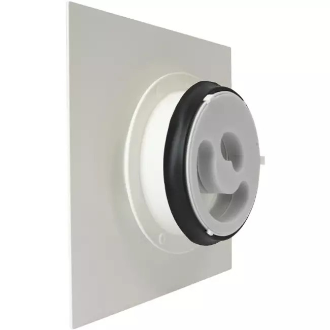 Valvola di design a soffitto o a muro Vasco deluxe quadrata dritta (incl. smiley)