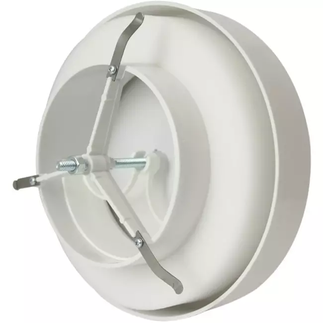 Valvole di alimentazione ventilazione plastica 125 mm RAL 9003 con morsetti a molla e settore pulito - VST125
