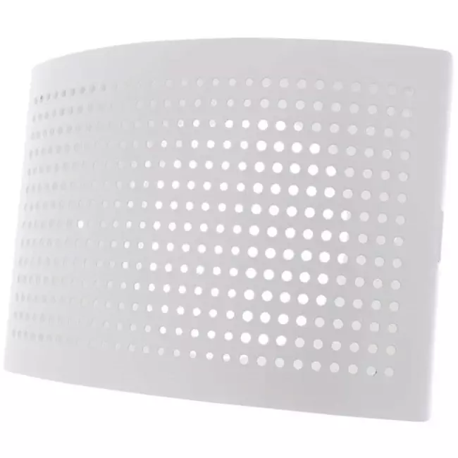 Valvola di alimentazione di ventilazione Ø 100 mm con copertura perforata per montaggio a parete BIANCA - DTQA100