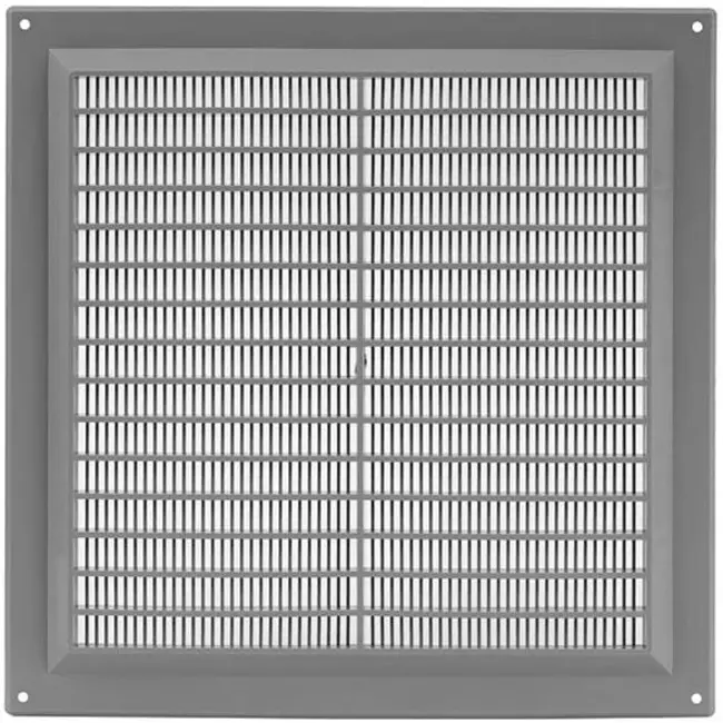 Griglia di aerazione quadrata con grata 250x250 mm grigia
