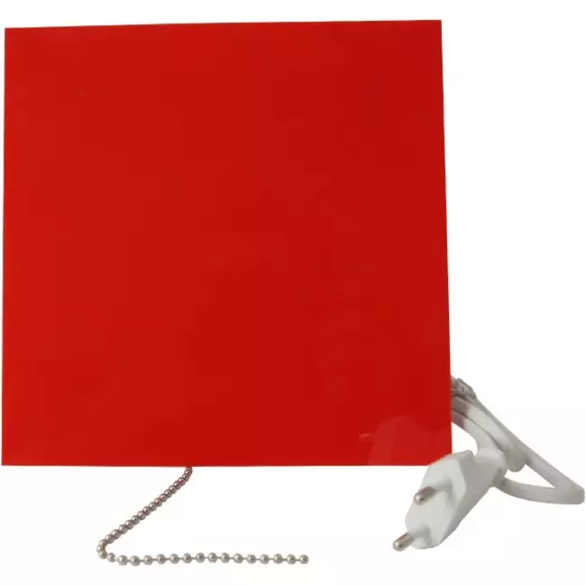Air Roxy aspiratore per il bagno con diametro di collegamento 100 mm con interruttore a corda e spina - pannello frontale di plastica rossa