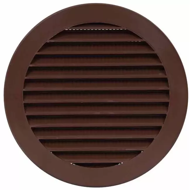 Griglia con alette diametro 125 mm marrone - VR125B