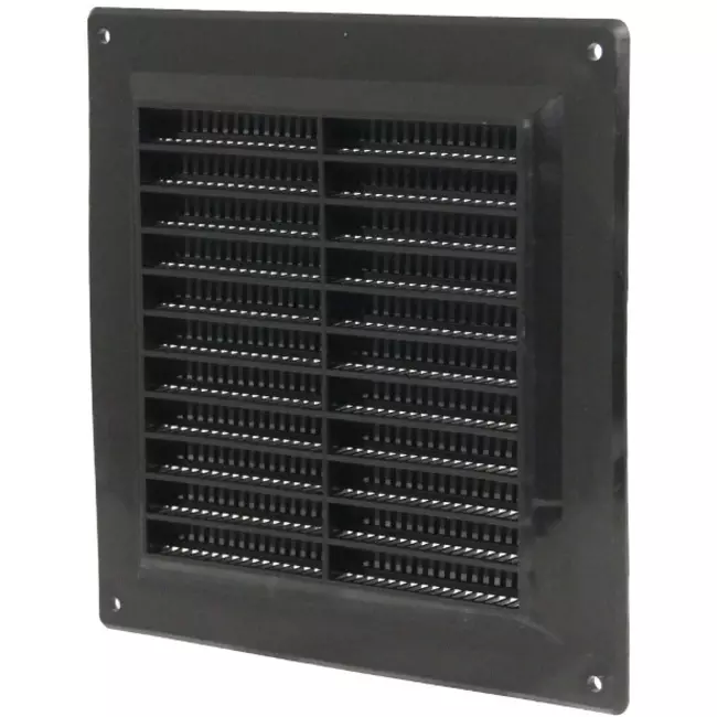 Griglia di ventilazione quadrata 150x150 mm nera - VR1515M