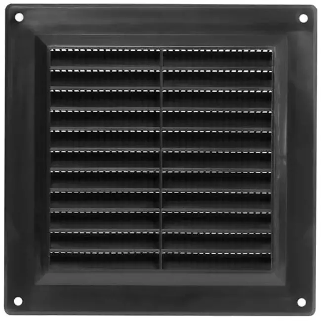 Griglia di ventilazione quadrata 150x150 mm nera - VR1515M