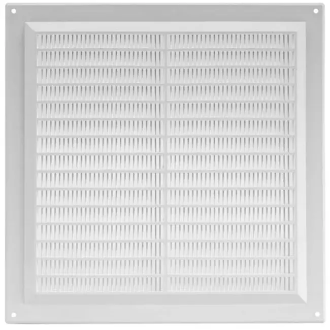 Griglia di aerazione quadrata con grata 250x250 mm bianca - VR2525