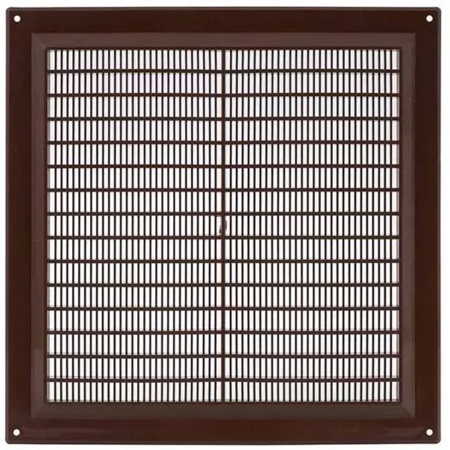 Griglia di aerazione quadrata con grata 250x250 mm marrone - VR2525B