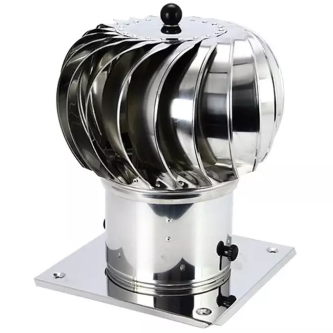 Aspiratore da tetto eolico Cowl 200 mm acciaio inox faldale tetto incluso - 115 m3/h