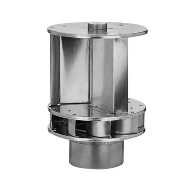 Ventilatore da tetto Savonius in alluminio azionato dal vento, 125 mm