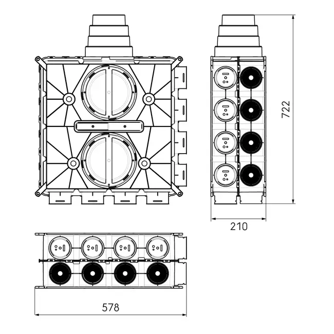 Ubbink Air Excellent Scatola di distribuzione dell'aria DBOX816