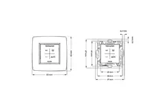 Interruttore di comando Duco RF/BAT nero