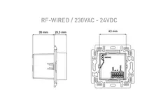 Interruttore di comando Duco RF/BAT nero