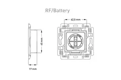 Interruttore di comando Duco RF/BAT nero