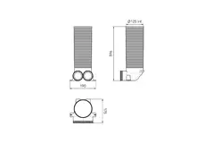 Ubbink Air Excellent 23C adattatore per valvola 125 2x90°