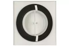 Valvola di alimentazione per ventilazione in metallo quadrato Ø 125 mm bianca con morsetti a molla - DVSQ-P125