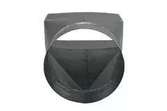 Adattatore 170x80 mm a diametro 150 mm per canalizzazione