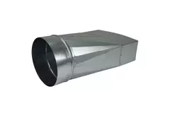 Adattatore 170x80 mm a diametro 150 mm per canalizzazione