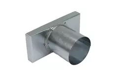 Coperchio 170x80 mm con raccordo diametro 80 mm per canna fumaria