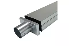 Coperchio 170x80 mm con raccordo diametro 80 mm per canna fumaria