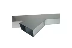 Attacco laterale 170x80 mm 45 gradi per canalizzazione