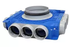 Vent-Axia Uniflexplus ripartitore composito 12x Ø69 mm collegamento laterale con manicotto Ø160 mm