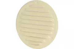 Griglia di aerazione in metallo rotonda 100 mm beige - MR100Y - RAL1015