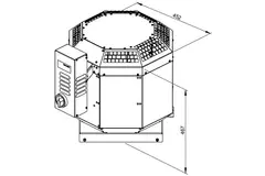 Aspiratore da tetto Ruck per il settore della ristorazione a controllo di frequenza 2342 m³/h - DVN 250 D2 30