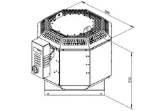 Aspiratore da tetto Ruck per il settore della ristorazione a controllo di frequenza 3000 m³/h - DVN 315 D4 30