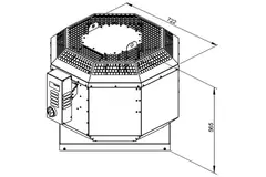 Aspiratore da tetto Ruck per il settore della ristorazione a controllo di frequenza 4250 m³/h - DVN 355 D4 30
