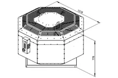 Ventilatore da tetto isolato per catering - DVNI 560 D4 30