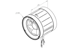 Ventilatore a tubo Ruck Etamaster con motore EC 410 m³/h Ø 150 mm - EM 150 EC 01