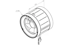 Ventilatore a tubo Ruck Etamaster con motore EC 515 m³/h Ø 160 mm - EM 160 EC 01