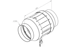 Ventilatore a tubo Ruck Etamaster con motore EC 460 m³/h Ø 125 mm - EM 125L EC 01