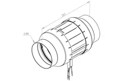 Aspiratore a tubo Ruck Etamaster con Motore EC - 195 m³/h Ø 100 mm + regolatore PWM
