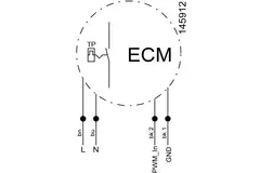 Ventilatore a tubo Ruck Etamaster con motore EC 415 m³/h / Ø 150 mm - EM 150 EC 02 - comando PWM